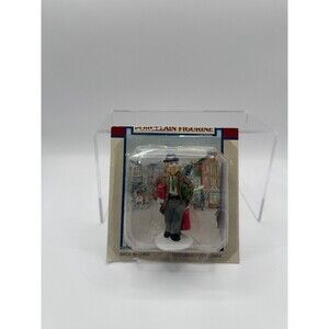 Vintage LEMAX Porcelain Figurine Man Carrying Bags